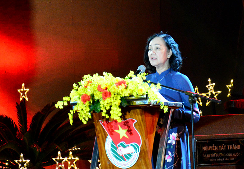Trưởng Ban Dân vận Trung ương Trương Thị Mai phát biểu tại buổi Lễ. (Ảnh: PC)