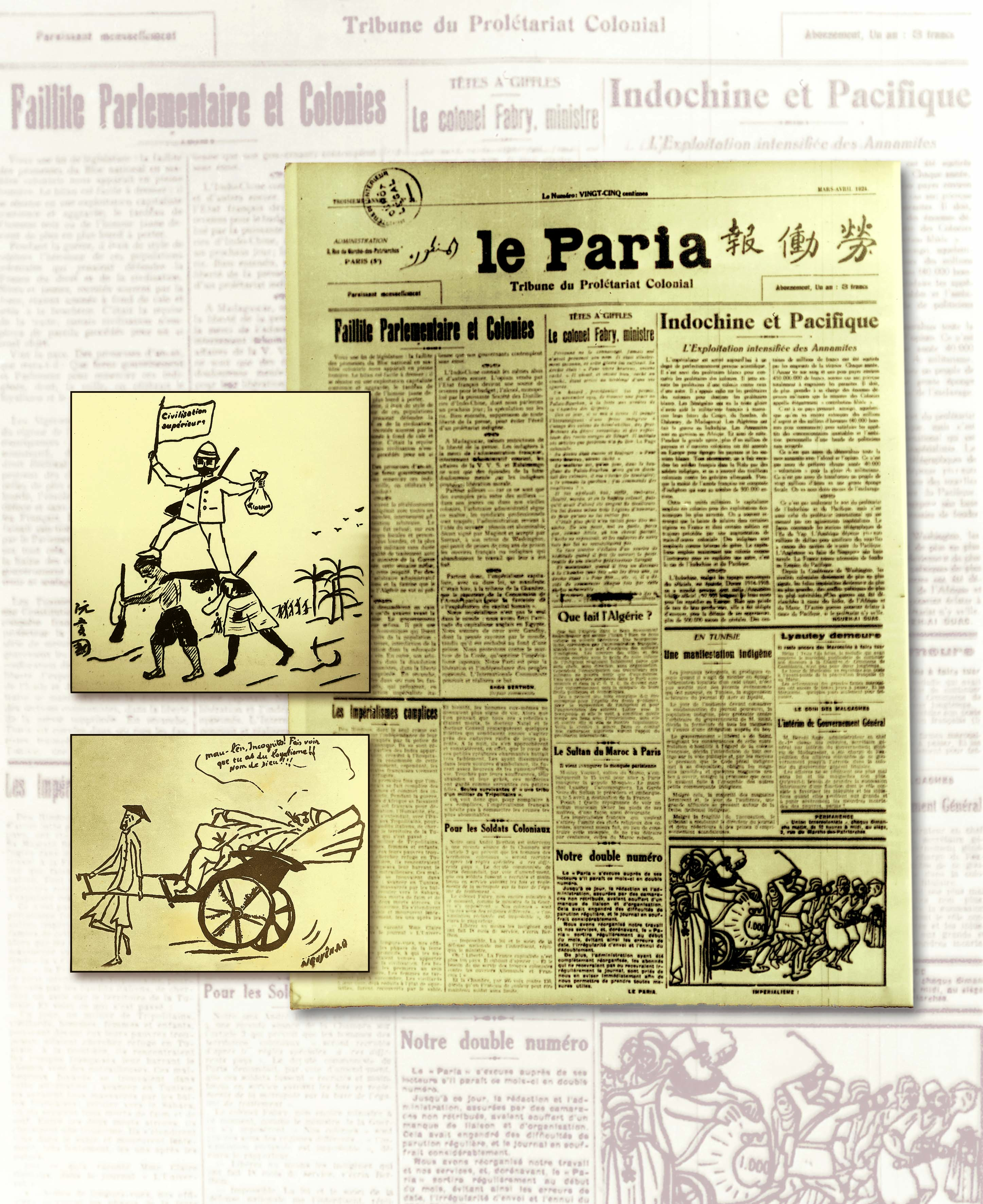 Báo Người cùng khổ (Le Paria), Cơ quan Ngôn luận của Hội Liên hiệp thuộc địa do Nguyễn Ái Quốc và một số nhà cách mạng sáng lập, phát hành trong những năm 1922-1926 (Số 24, tháng 4/1924)