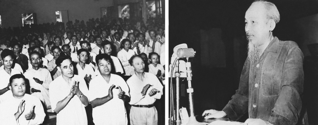 Chủ tịch Hồ Chí Minh thăm Hội nghị phổ biến Nghị quyết của Bộ Chính trị về cuộc vận động: Nâng cao ý thức trách nhiệm, tăng cường quản lý kinh tế tài chính, cải tiến kỹ thuật, chống tham ô, lãng phí, quan liêu (Cuộc vận động ba xây, ba chống), 27/7/1963