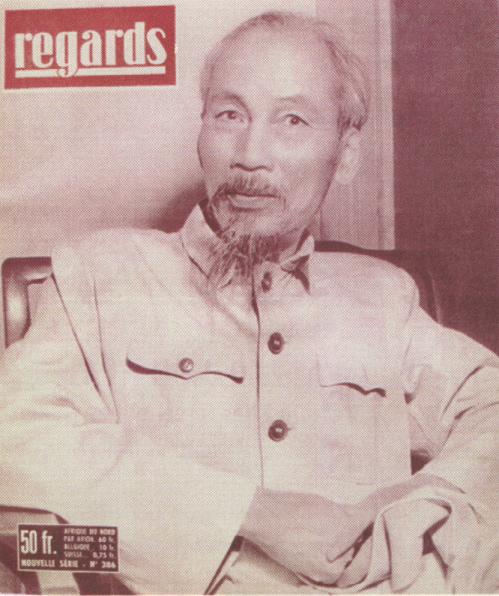 Ảnh chân dung Chủ tịch Hồ Chí Minh trên tạp chí nước ngoài, năm 1969. (Nguồn: Khu di tích Hồ Chí Minh tại Phủ Chủ tịch)
